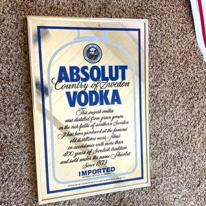 Absolut Mirror bar sign